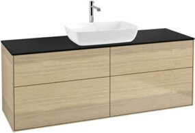 V&B Waschtischunterschrank Finion in Oak Veneer, Farbe Braun, Breite: 160 cm, Tiefe: 50,1 cm - Bild 1