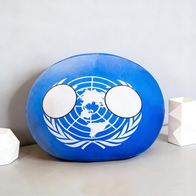 Yiran toy Polandball Countryballs Plüsch Blume Kissen aus Polyester, runde Stofftiere für Sofa und Deko, Durchmesser: 50 cm - Bild 1