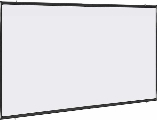vidaXL Projektionsleinwand wandhängend 108 Zoll 16:9 weiß - Bild 1