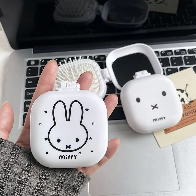 Miffy Faltbarer Luftkissen-Kamm mit Spiegel, Unisex - Bild 2