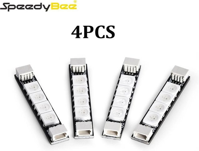 SpeedyBee 4er-Set Programmierbare 2812 RGB LED Armlichter 5V für RC FPV Racing Drone Multicolour - Bild 1