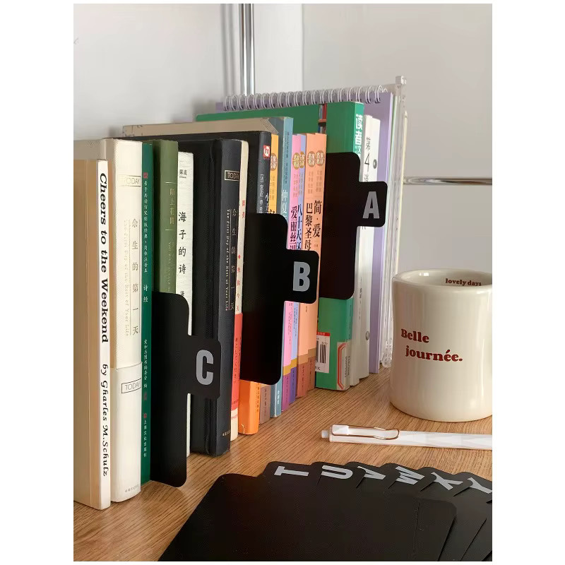 Tebbomp 26 Stück Alphabetische Trennblätter A-Z für Vinyl-Schallplatten und DVDs in Schwarz - Bild 2