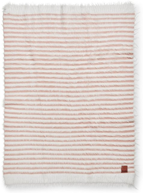 Elodie Plüschdecke Faded Rose Pink gestreift und flauschig - Bild 1