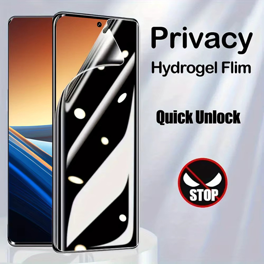3 Stück Privacy Hydrogel Displayschutzfolie für Realme 10T 11x 12 ProPlus 12x 5G Note 50 60 60X 70 70T transparent - Bild 2
