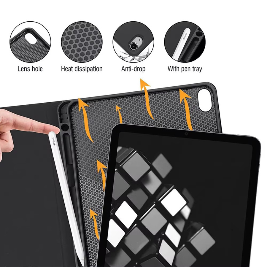 HUAIBX Magic Case Schutzhülle für Samsung Galaxy Tab A9 Plus, Tab S8, S9 Ultra, S7, S9, S10 FE+, A8, S6 Lite und A7 Lite in Schwarz oder Lila - Bild 3