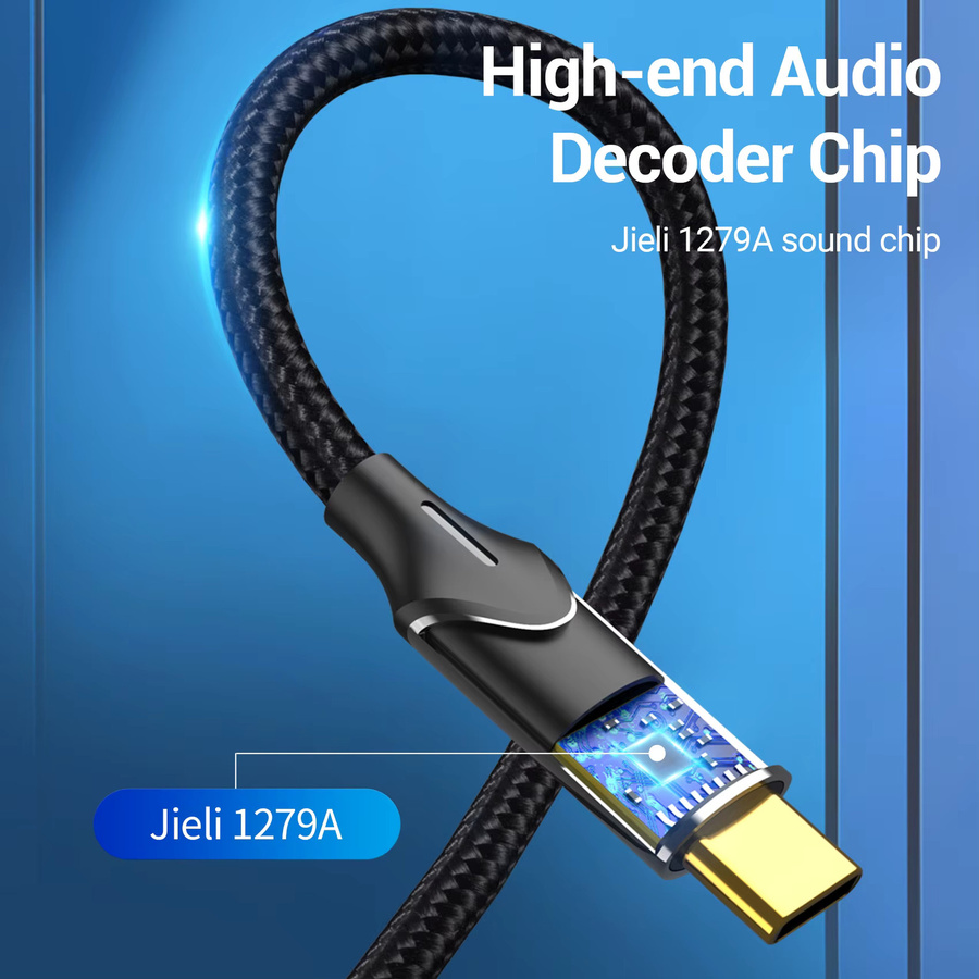 Vention USB-C auf 2RCA Audiokabel Splitter für Lautsprecher, Aux und Verstärker - Bild 4