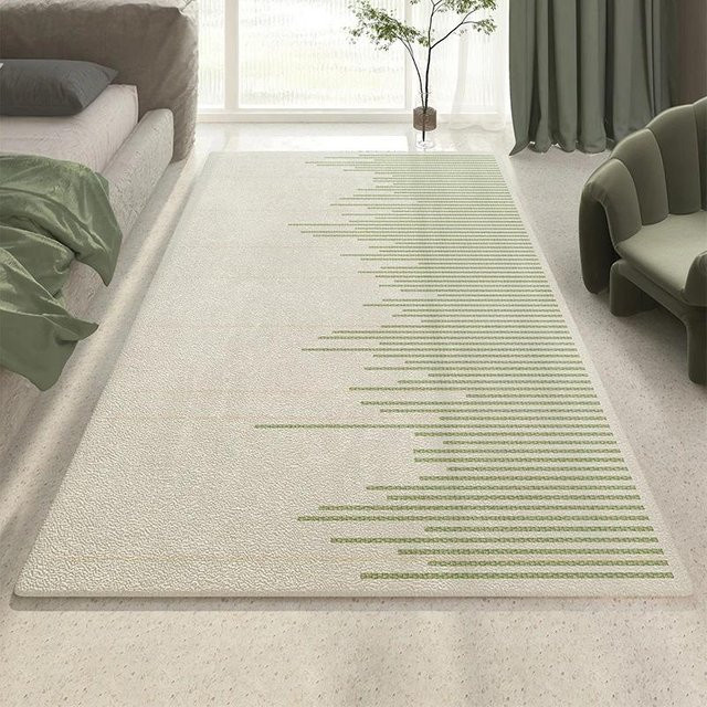 Rutschfester moderner Teppich Lodestar aus der Green Series in Weiß, B/T: 60 x 40 cm - Bild 1