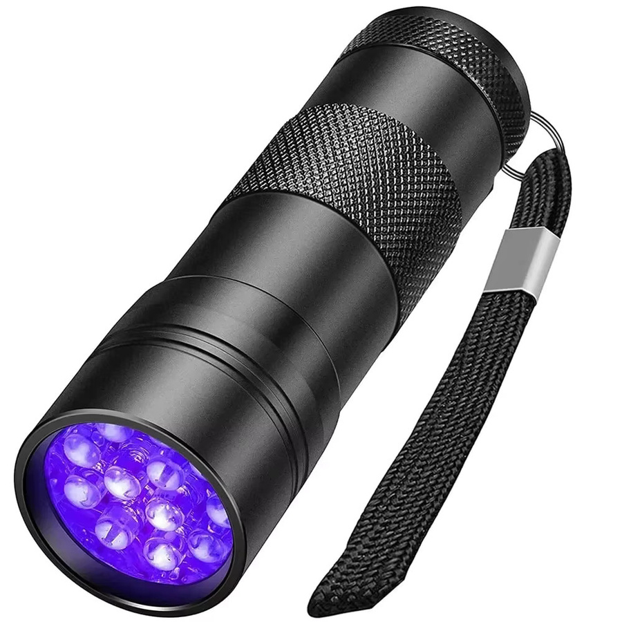 XIWANGFIRE UV-Lichtlampe, Mini-9-LED-Taschenlampe, Schwarz, Unisex - Bild 7