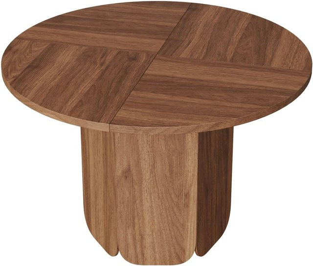 Merax Esstisch Rund im Skandi-Design, Walnuss, Durchmesser: 120 cm - Bild 1