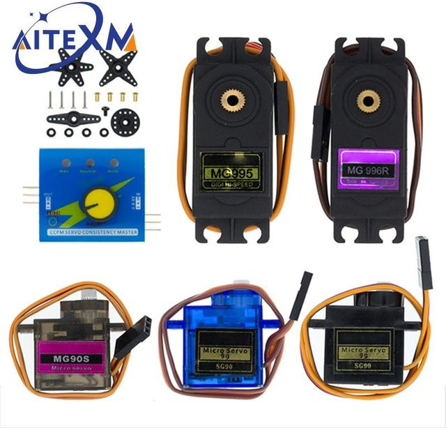 Smart Electronics RC Mini Micro Classic Servo Tester mit Kunststoffgetriebe für Arduino Modell Hubschrauber und Boot - Bild 1