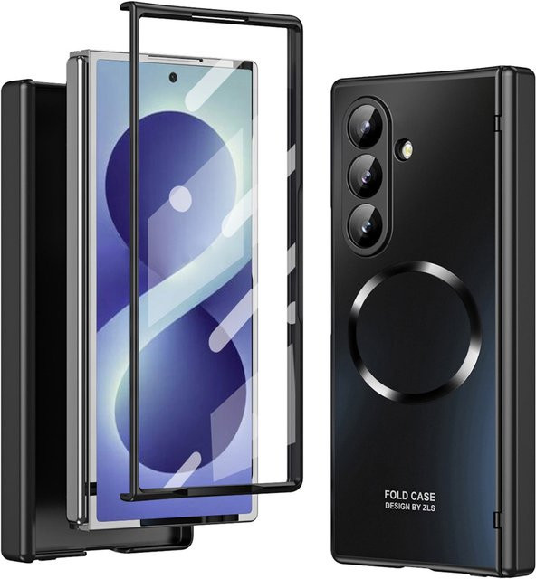 Samsung Klapphülle mit H9 Display Schutzglas für Galaxy Z Fold8 Ultra 5G in Schwarz - Bild 1