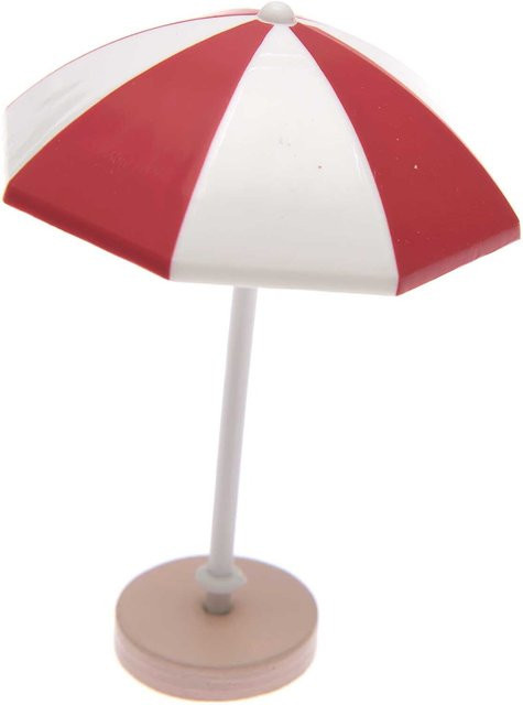 Rico Design Deko-Sonnenschirm maritim rot-weiß, B/H: 5,5 x 7,5 cm - Bild 1