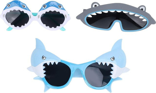 GoolRC Sonnenbrille Fisch, Unisex, Kunststoff, Vollrand, rund, weiß - Bild 1