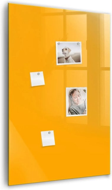 Tulup Magnetische Glasmagnettafel in Goldgelb, B/H: 60 x 90 cm - Bild 1