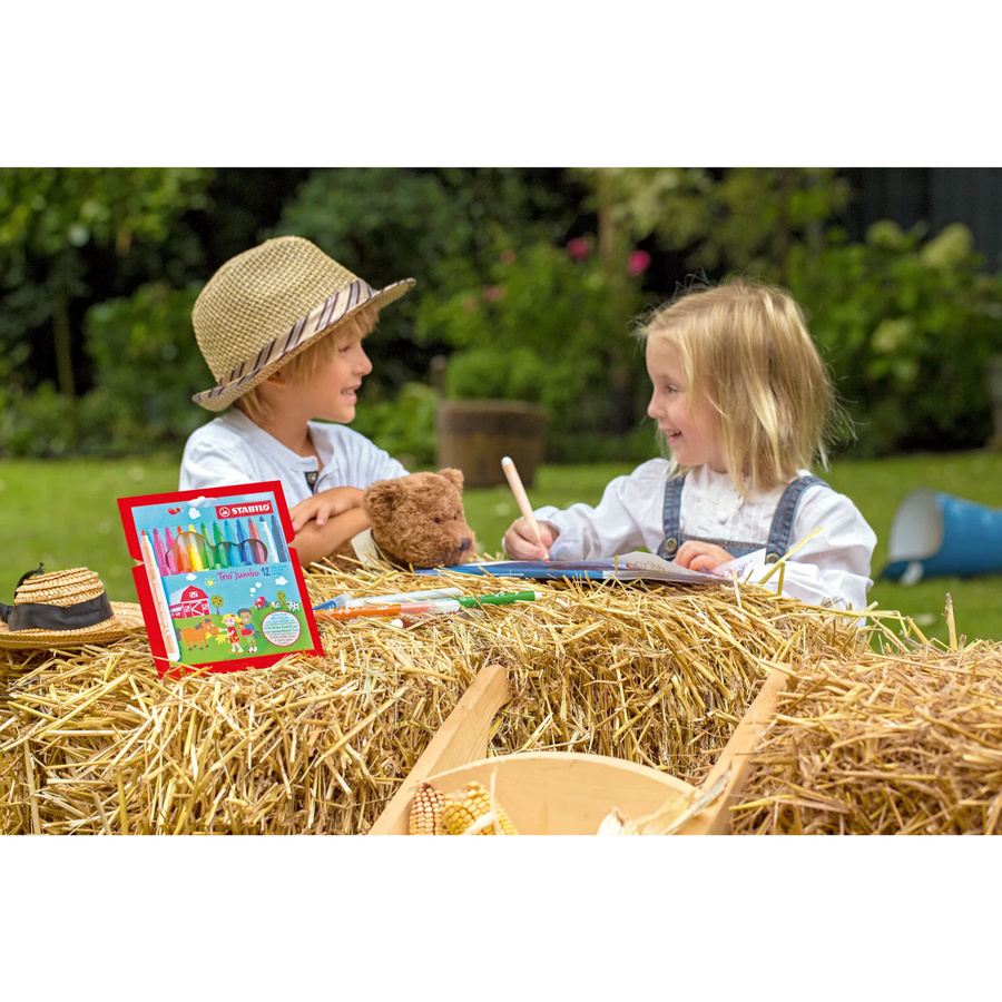 STABILO Trio Jumbo Fasermaler Set mit 12 bunten Farben für Kinder - Bild 2