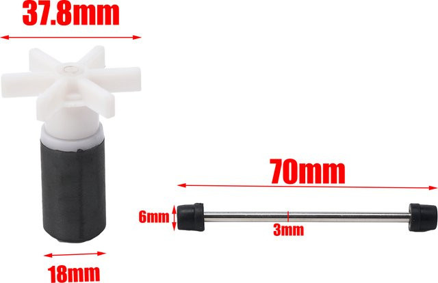LEENKEA Wasserpumpenlaufrad Rotor mit Dichtungssatz für Lay Z Spa, Edelstahlshaft, Weiß - Bild 1