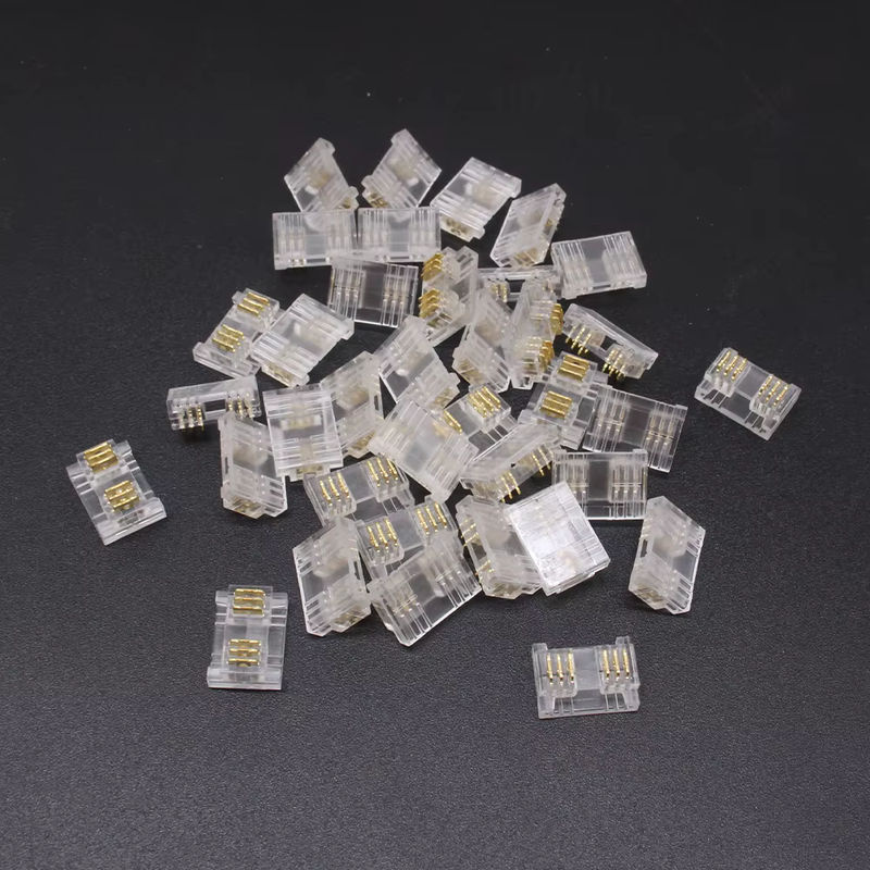 WeeTisa 6-poliger COB-LED-Streifen-Lichtanschluss für RGBCCT und RGBWW, schweißfreier Verbindungsstück aus transparentem Kunststoff für 12 mm PCB - Bild 3