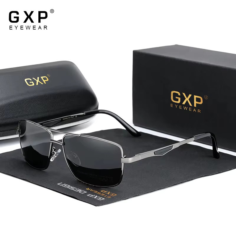 GXP Mode Sonnenbrille, Rechteck, Vollrand, Metall, polarisiert, Herren - Bild 2