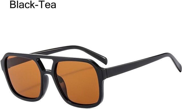 Yiran Health & Beauty Sonnenbrille Aviator, Vollrand, Kunststoff, Unisex, black - Bild 1