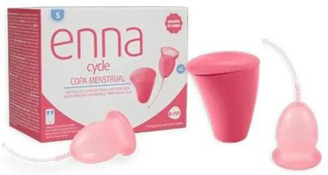 Enna Cycle Menstruationstasse Größe S, 2 Tassen Sterilisator, white - Bild 1