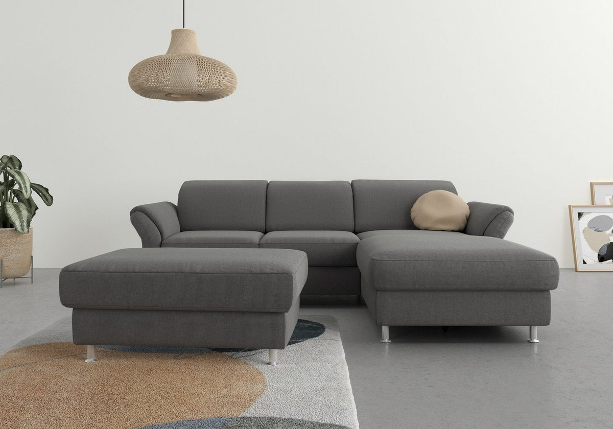 sit&more Ecksofa Apulia L-Form mit Schlaffunktion, Bettkasten und verstellbaren Kopf- und Armteilen - Bild 1