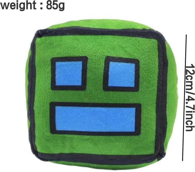 Geometry Dash Plüschtier, Bunt / Mehrfarbig, Grün - Bild 1