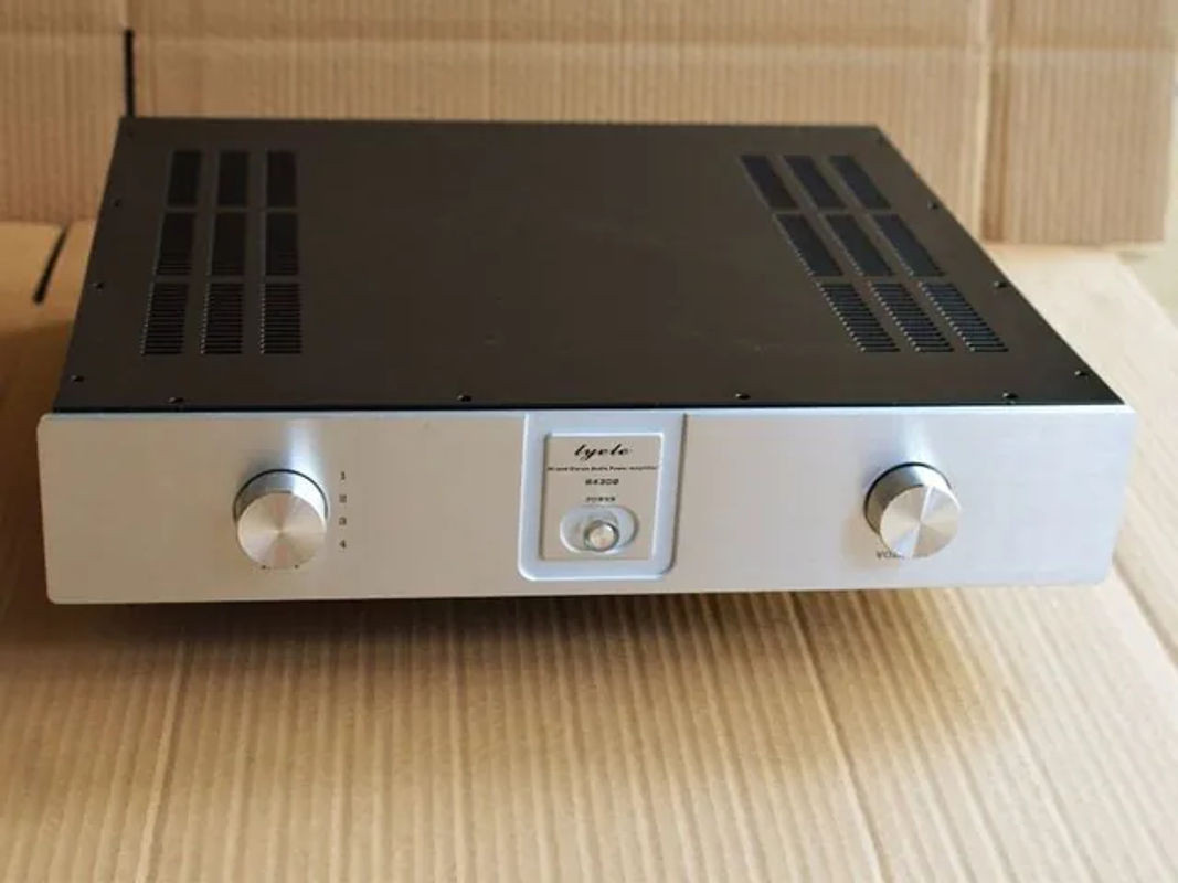 KYYSLB Aluminium Verstärker Gehäuse A4308 in Silber, B/T/H: 43,0 x 8,0 x 32,0 cm - Bild 1