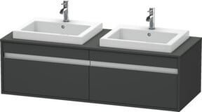 Duravit Waschtischunterschrank Ketho in Grau Matt, Wandmontage, B/T/H: 140 x 55 x 42,6 cm - Bild 1