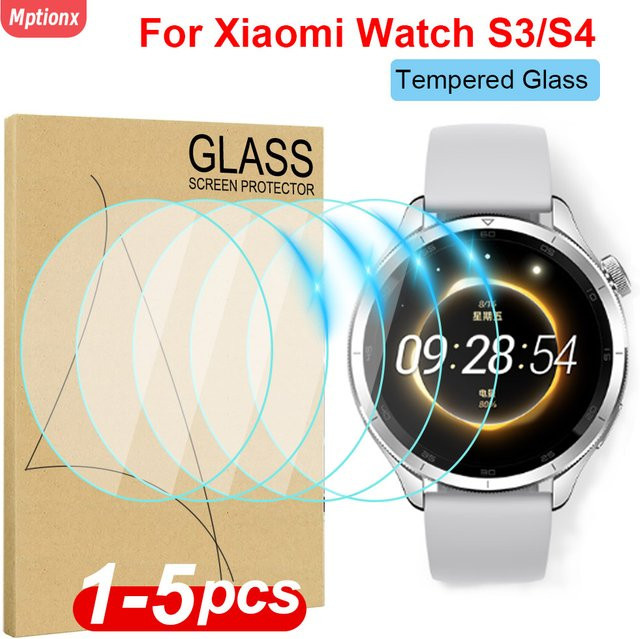 Mptionx Displayschutzfolie für Xiaomi Mi Watch S4, Glas, transparent - Bild 1
