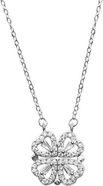 Lucky Star Jewelry Halskette, 925 Silber, Zirkonia, Damen, Weiß - Bild 1