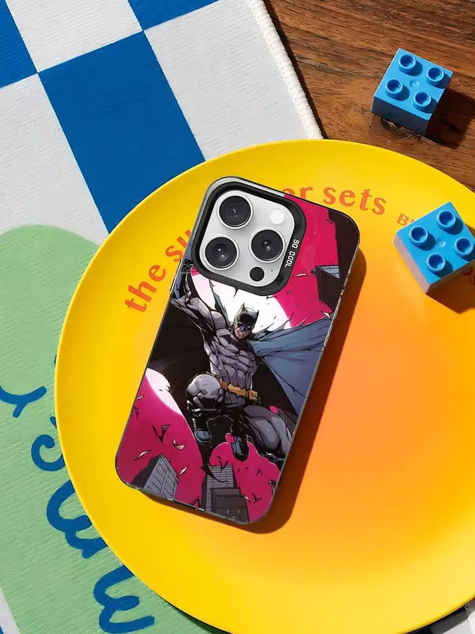 Mesuca Batman Handyhülle für iPhone kompatibel mit verschiedenen Modellen wie iPhone 17 16 15 14 13 12 11 Pro Max Plus und Mini - Bild 3