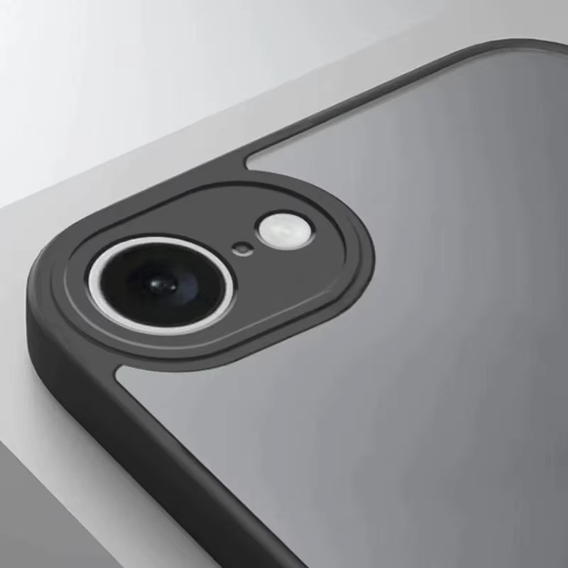 Stoßfeste Farbblockierung Schutzhülle für Apple iPhone 17e in Rot und Schwarz mit Kamera-Schutz und mattem Finish aus hartem PC-Material - Bild 4