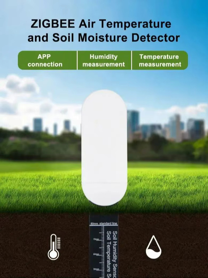Tuya Zigbee Bodenfeuchtesensor in Weiß zur Temperatur- und Feuchtigkeitsmessung für die Blumenpflege und Home Assistant - Bild 6