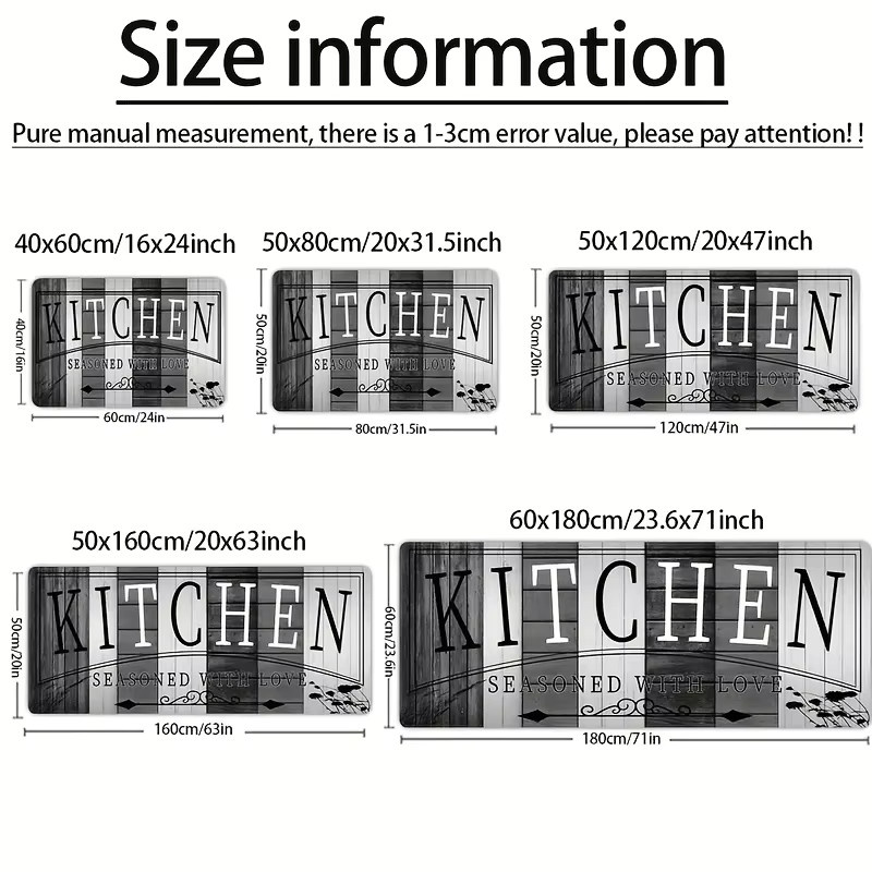 VIKAMA Waschbare lange Küchenmatte, rutschfester Bodenteppich für Küche, Flur und Wohnzimmer - Bild 4