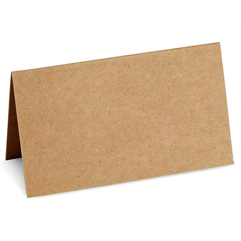 Kraftpapier Tischkarten in Braun für Hochzeit, Bankett und Party - Bild 2