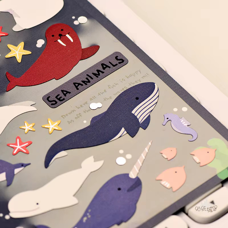 Suatelier Kawaii Meer Tiere Siegel Aufkleber für Scrapbooking und DIY Tagebuch in Multicolour - Bild 2