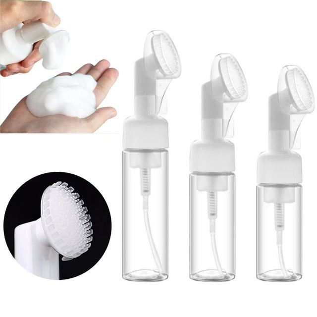 Mousse-Pumpspender mit Silikon-Bürstenkopf, 100 ml, für Gesicht und Haare - Bild 1