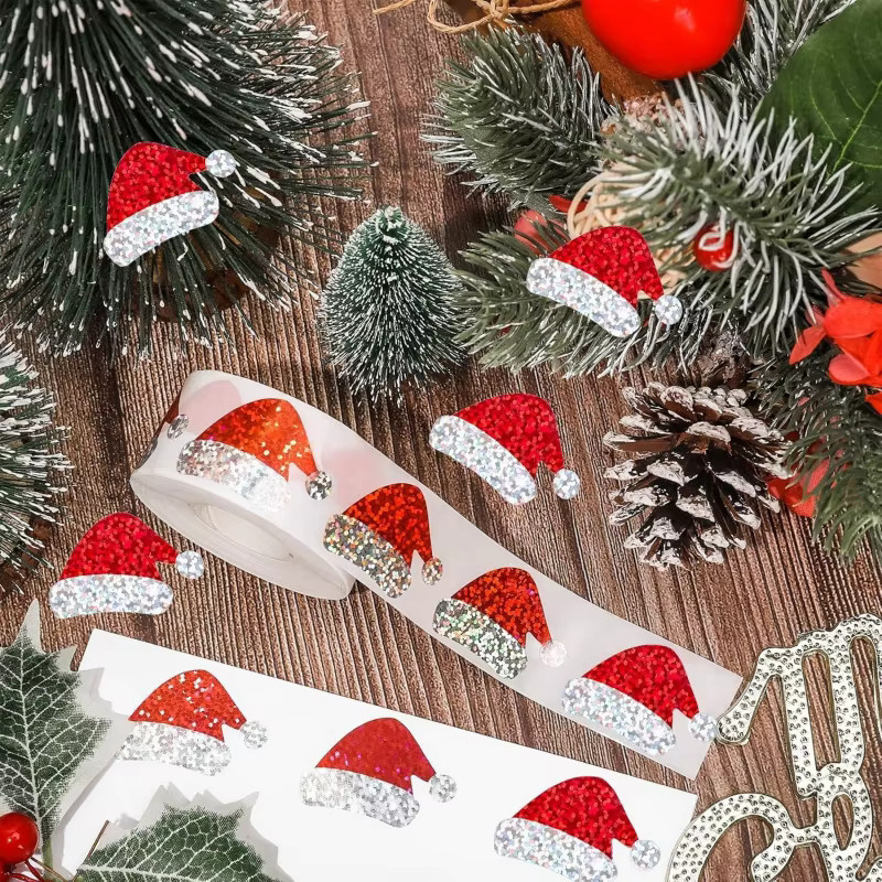 500 selbstklebende Weihnachts-Siegelaufkleber für Geschenke und Dekorationen - Bild 3