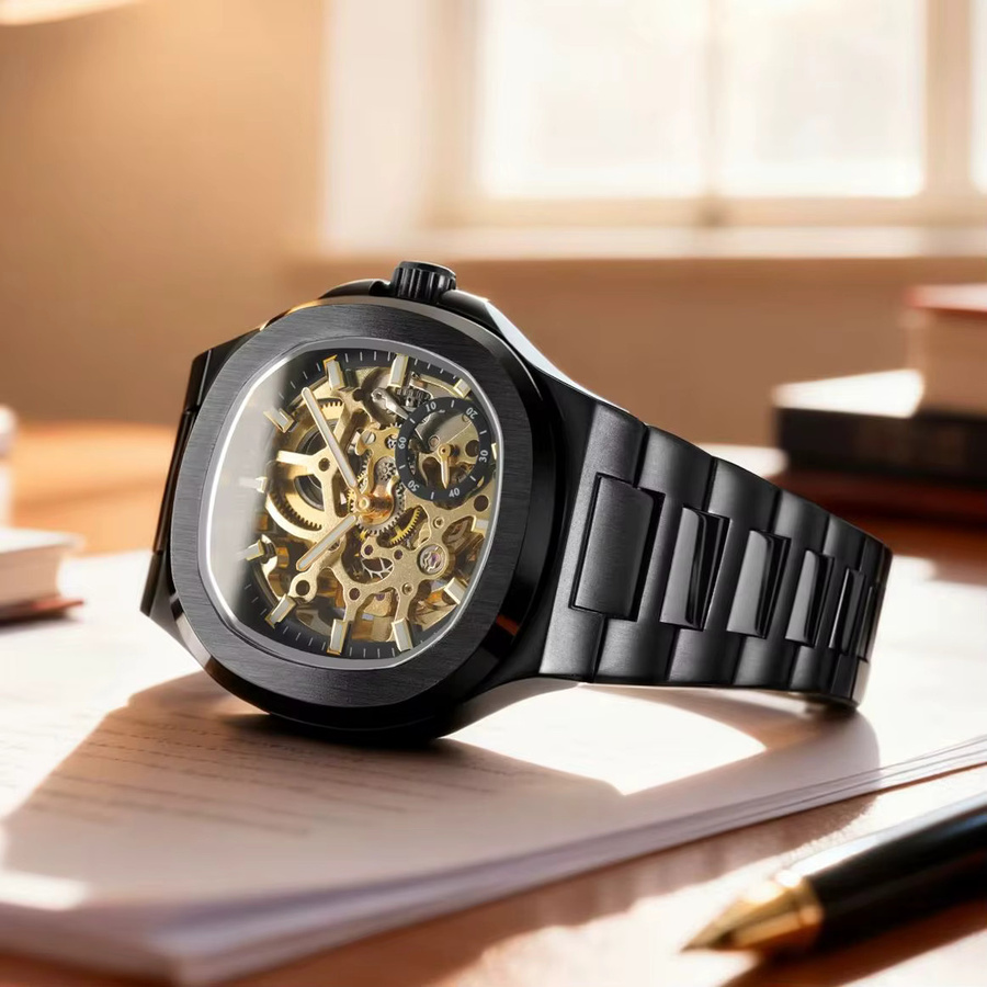 Forsining Armbanduhr Automatik, eckig, Edelstahl, Herren - Bild 3