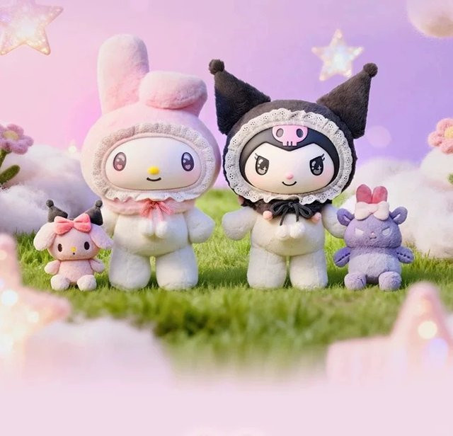 Toptoy Sanrio Family Baby Angel Vinyl-Plüschpuppe, Kuromi My Melody - Bild 1