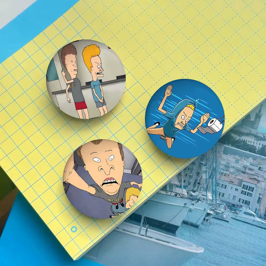 52TOYS Brosche, Anime B-Beavis Und B-Butthead, Runde Abzeichen - Bild 3