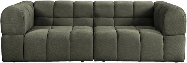 Vente-unique Sofa Rimalo in Khaki ohne Schlafmöglichkeit mit Stoffbezug, Breite: 244 cm - Bild 1