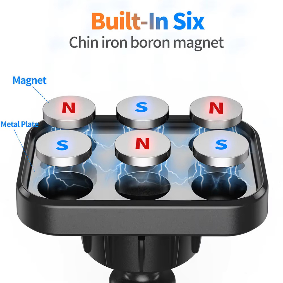 Magnetische Autotelefonhalterung mit Schwanenhals und langem Arm in Schwarz für LKW und Windschutzscheiben mit Gel-Saugnapf und universeller Kompatibilität - Bild 2