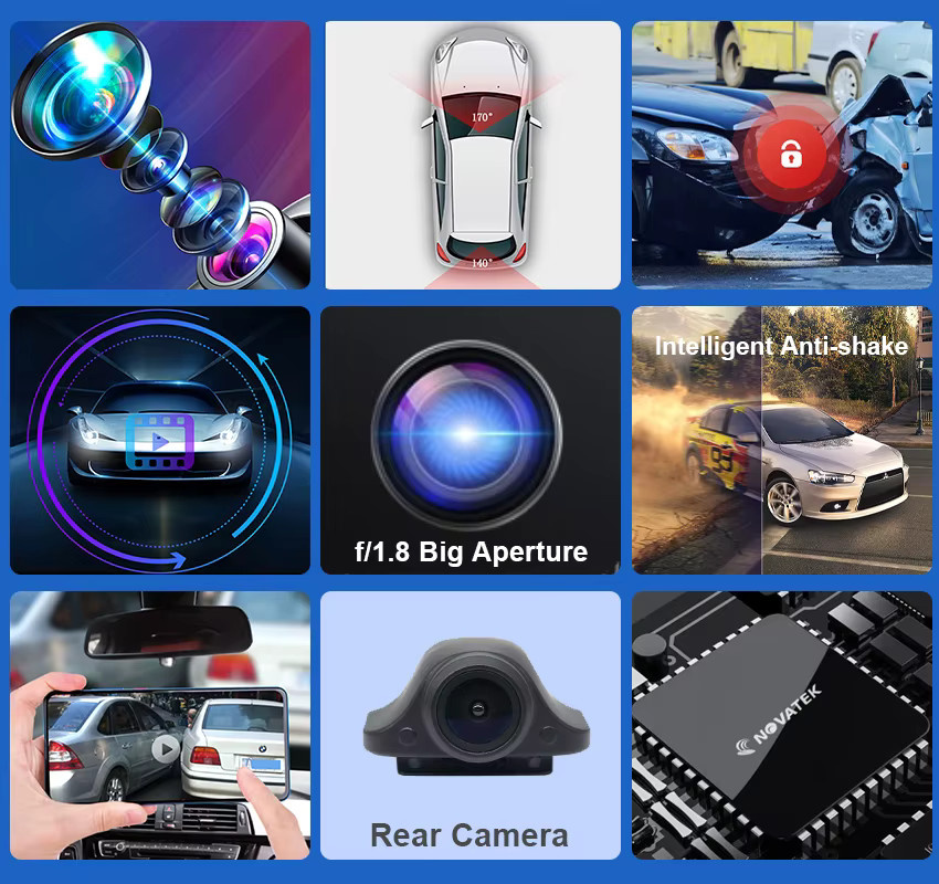 HESHECAM WLAN Auto-Dashcam für Mercedes Benz C-Klasse W203 W204 und E-Klasse W211 W212 sowie GLK X204, Schwarz - Bild 3