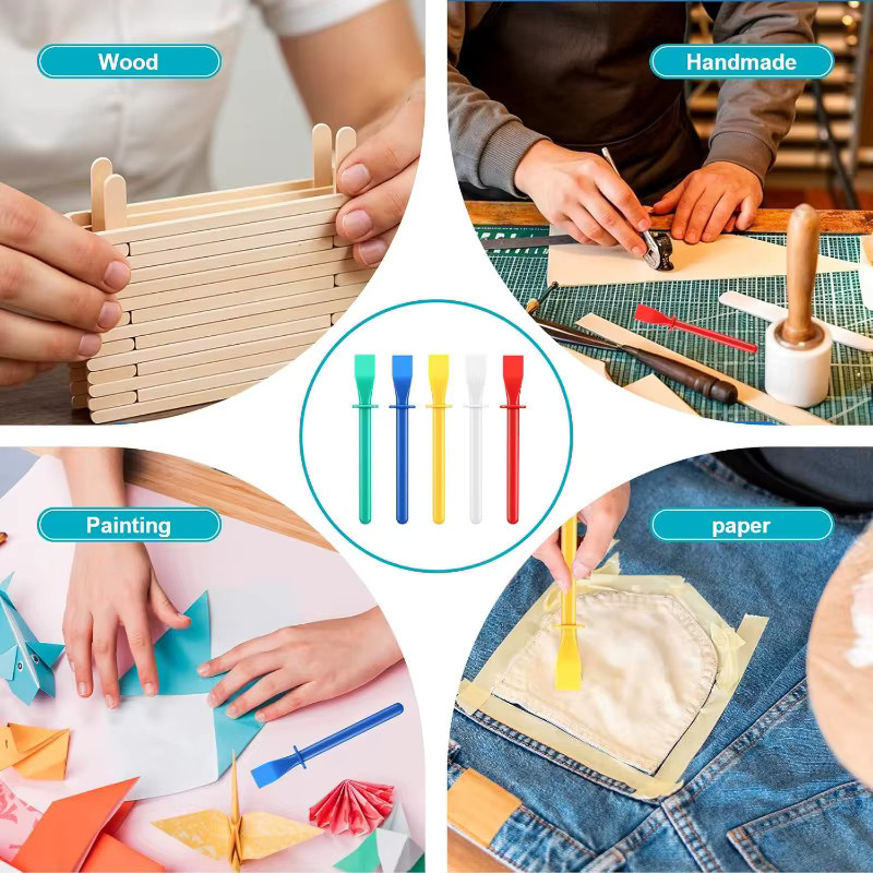 Bunte Handgehaltene Klebepinsel aus Kunststoff für DIY Kunst, Malerei und Lederhandwerk - Bild 4