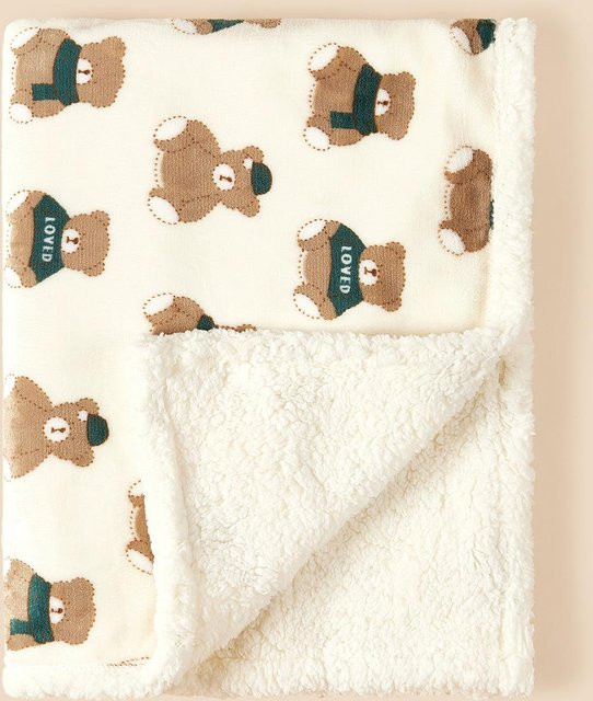Manta Bebe Winter Babydecke aus Flanell, weiche Steppdecke für Neugeborene und Kinderwagen, Mehrfarbig, B x H: 75 x 100 cm - Bild 1