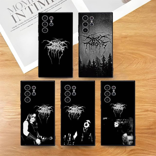 D-DARKTHRONES Band Handyhülle für Samsung Galaxy S25 S24 S23 S22 S21 S20 Plus 5G Ultra Frosted Non-Slip Soft Cover in Schwarz - Bild 1
