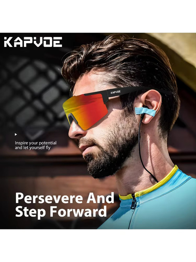 KAPVOE Sportsonnenbrille, Unisex, Vollrand, Kunststoff - Bild 5