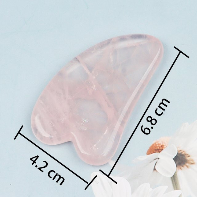 Muyijaderies Rosenquarz Gua Sha Massagegerät, Gesicht und Körper, Unisex - Bild 1