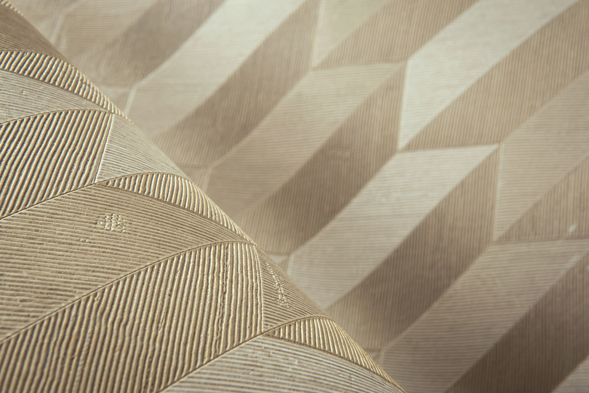 Arte International Tapete Arrow 26520 Beige Abstract Ethnic Striped Vinyl Non-Woven - Bild 3